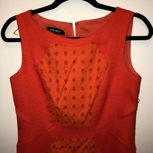 Orange Nine West Sz 2 Sheath Dress